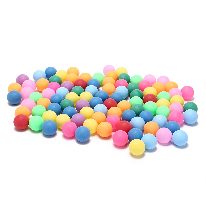 

New 100Pcs/Pack Colored Ping Pong Balls 40mm Entertainment Table Tennis Balls Mixed Colors for Game and Advertising