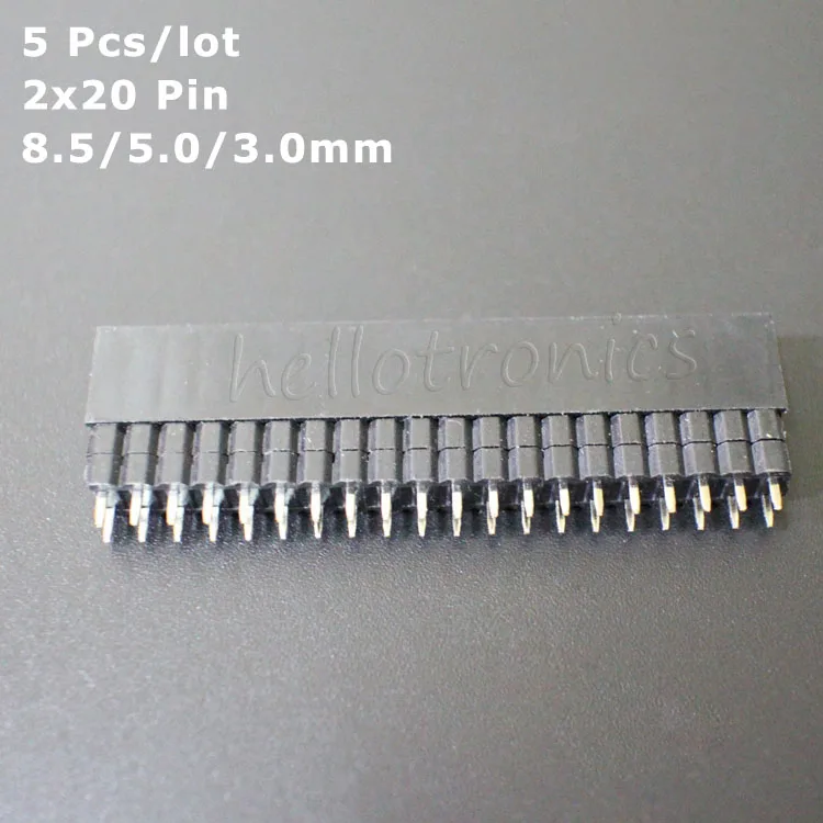 Hellotronics 5 шт./лот GPIO заголовок для Raspberry Pi A+ Модель B+ Pi 2 Pi 3 Pi 4-Tall 2x20 клемма женского типа 0,1 ''шаг