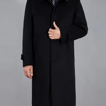 Новое поступление, осенне-зимнее шерстяное пальто, Мужская ветровка, куртка с отворотом, повседневная, с пуговицами, толстая, модная, высокое качество, размер M-4XL
