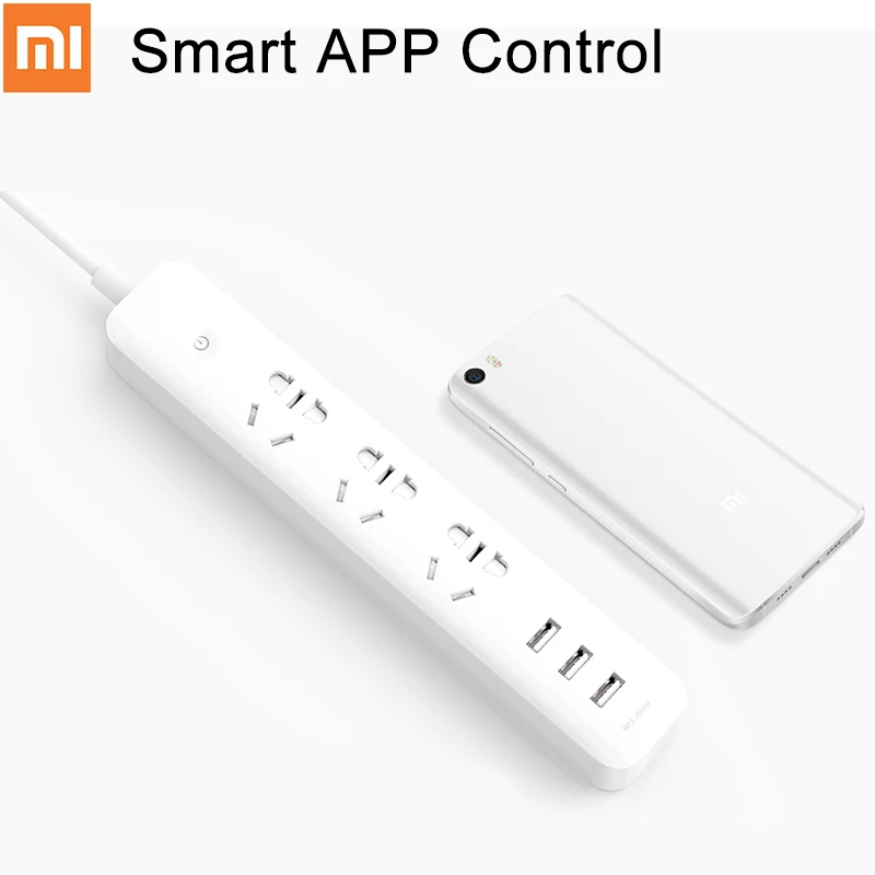 Xiaomi Qingmi Smart Мощность розетка переходник с 3 для смартфона с usb-портом приложение Управление