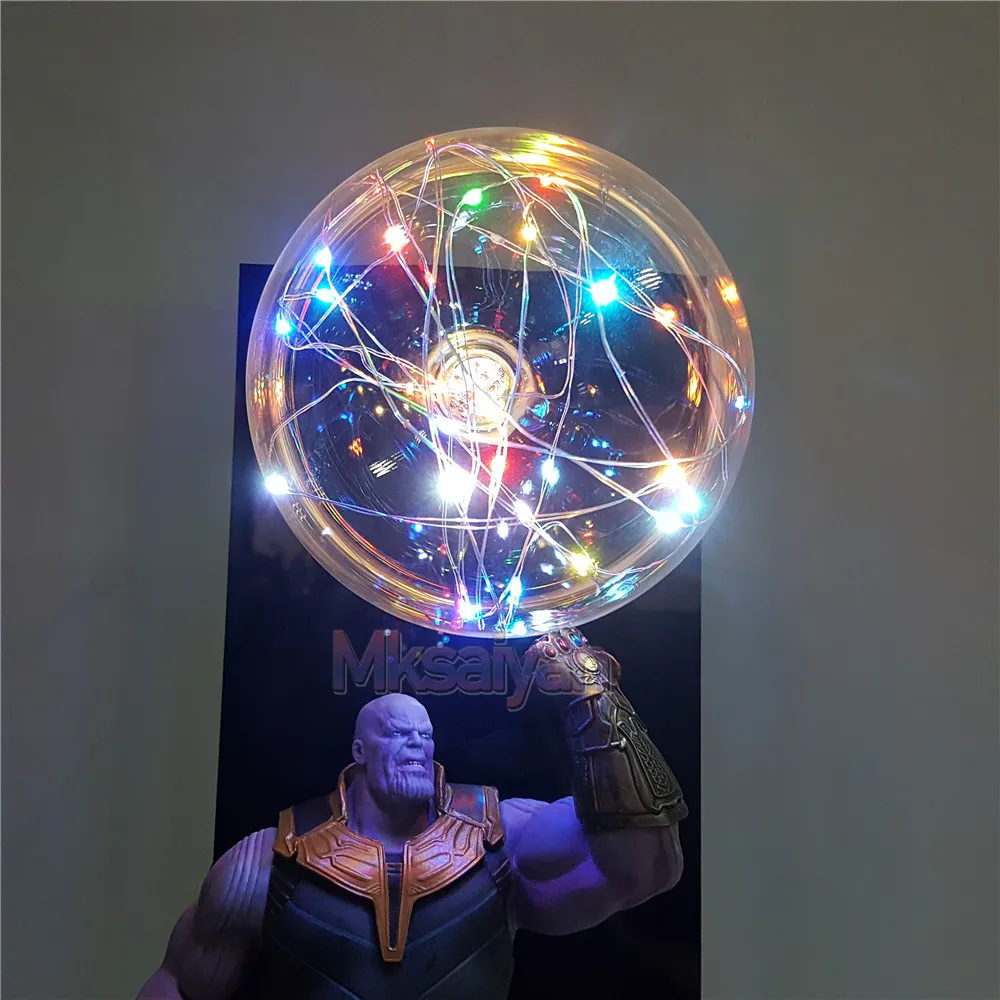 Экшн-фигурка Мстители эндшпиль Thanos Infinity Gauntlet DIY светодиодный ночной Светильник Flash display набор Мстители 4 Thanos игрушки для детей