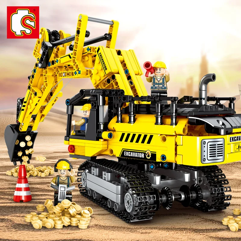 Лего Technic Creator Expert механический экскаватор строительство строительные блоки для