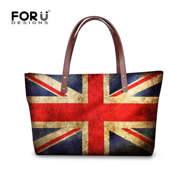 High Quality Uk Flag Women Handbags Vintage Shoulder Bags High Quality Uk Flag Women Handbags Vintage Shoulder Bags Capacity Cross Body Travel Bag Brand