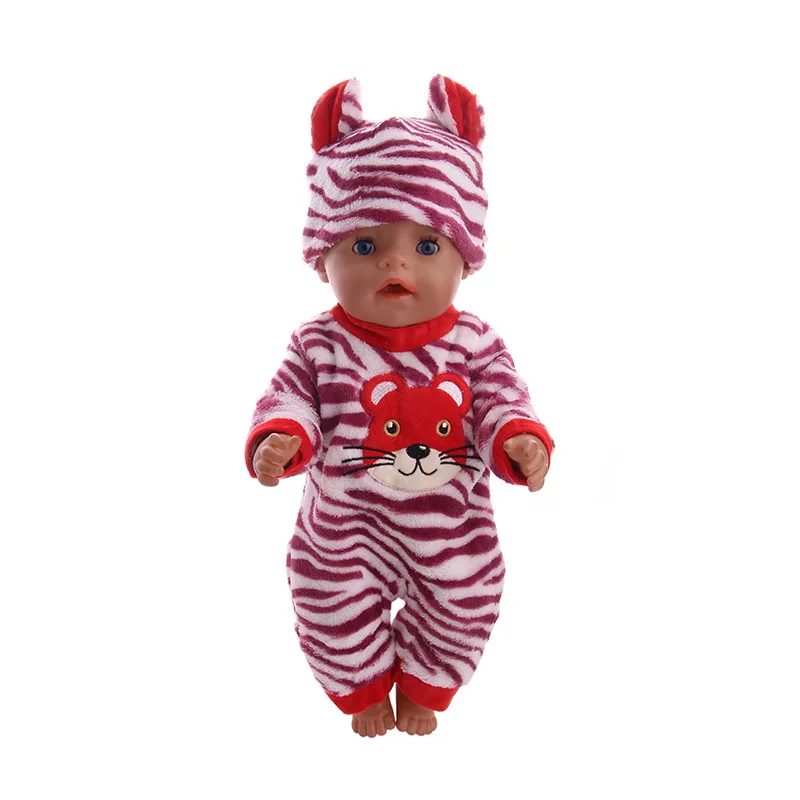 Пижама LUCKDOLL Tiger костюм для кукол 43 см или 18 дюймов аксессуары | Игрушки и хобби