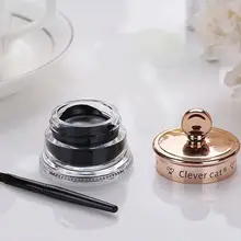 1 комплект новая водонепроницаемая Стойкая подводка для глаз гелевая подводка+ кисть Черная Подводка для глаз Косметика для глаз тату гель для макияжа глаз инструменты