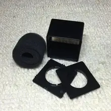 Прямая ABS микрофон Микрофон Стенд интервью квадратный куб логотип флаг станция 39 мм отверстие Aug 22