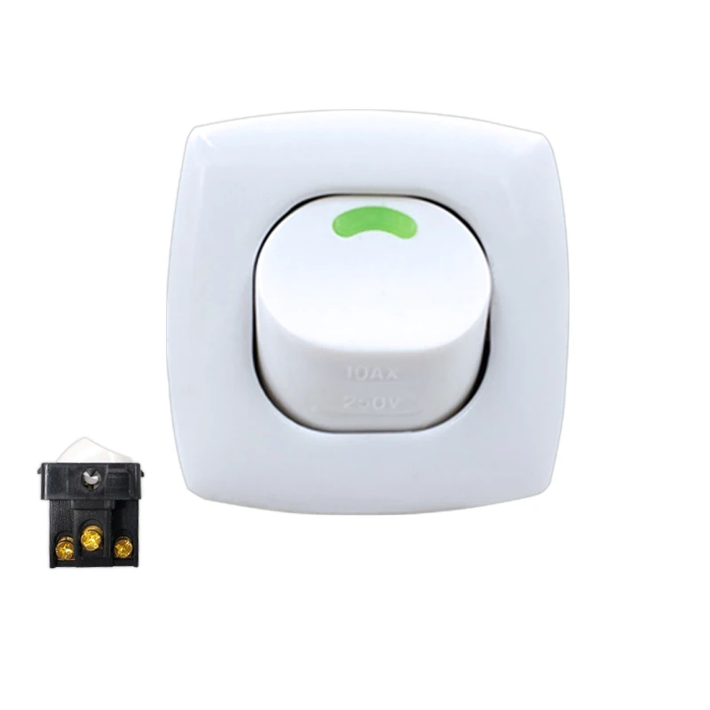 

5pcs 86 Type Nail Bean Button Bed Switch Bedroom Control Panel Button Single Dual Control Small Light Switch