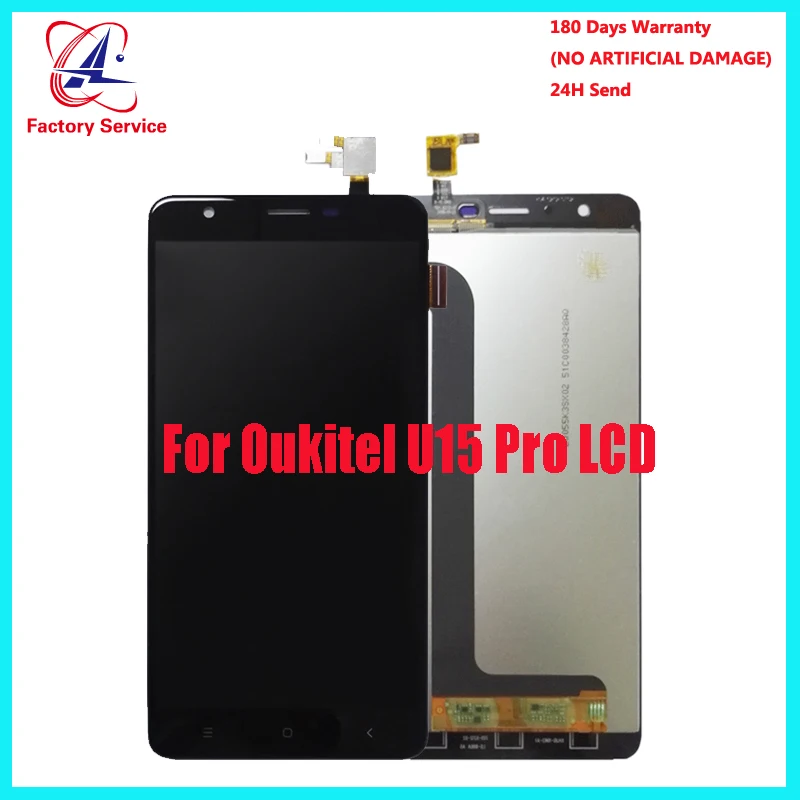 Skup Dla 100% oryginalny Oukitel U15 Pro wyświetlacz LCD + ekran dotykowy Panel cyfrowy wymiana części montażowe 5.5 cal 1280x720 P magazynie
