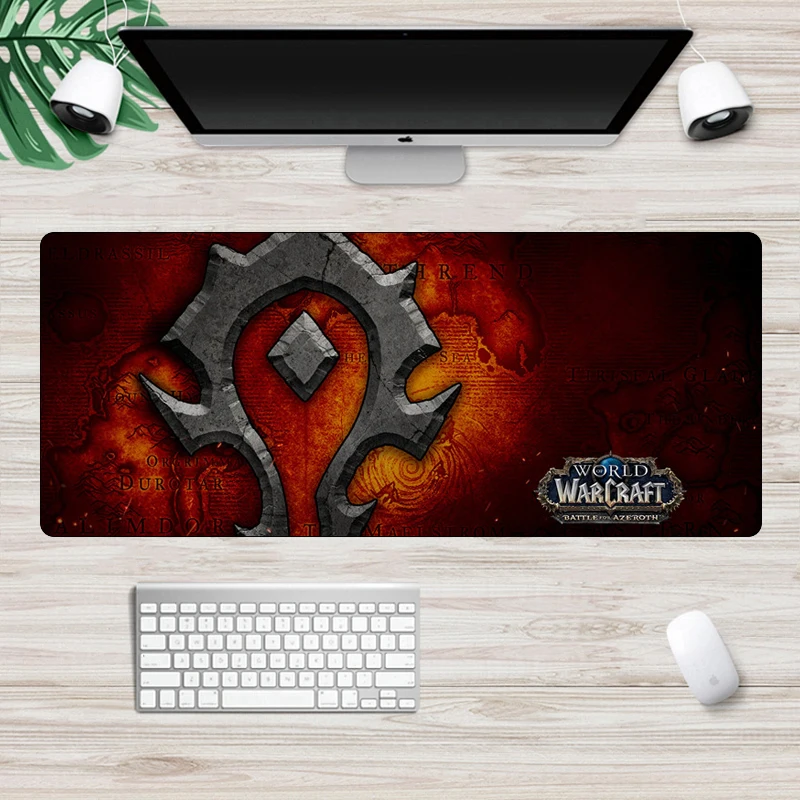World of Warcraft Gaming Mouse pad Gamer Large 70x30cm Horde Alliance Computer Mousepad Non-Skid Rubber Locking Edge Desk Mat