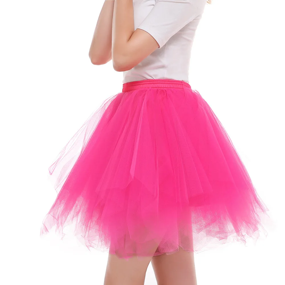 7 слоев Тюлевая юбка принцессы Высокая талия плиссированная танцевальная юбка высокое качество плиссированная газовая короткая юбка для взрослых юбка-пачка для танцев