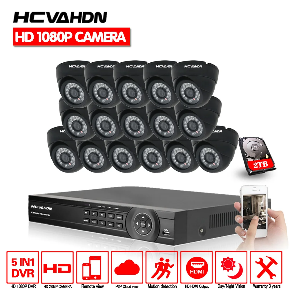 Камера видеонаблюдения HD AHD 16 канальная камера безопасности dvr HDMI DVR 3000TVL