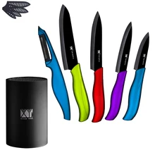 Xyj marke keramikmesser set beste schäl zoll-dienstprogramm slicing chef messer einen schäler messerständer küchenmesser praktische kochen werkzeuge