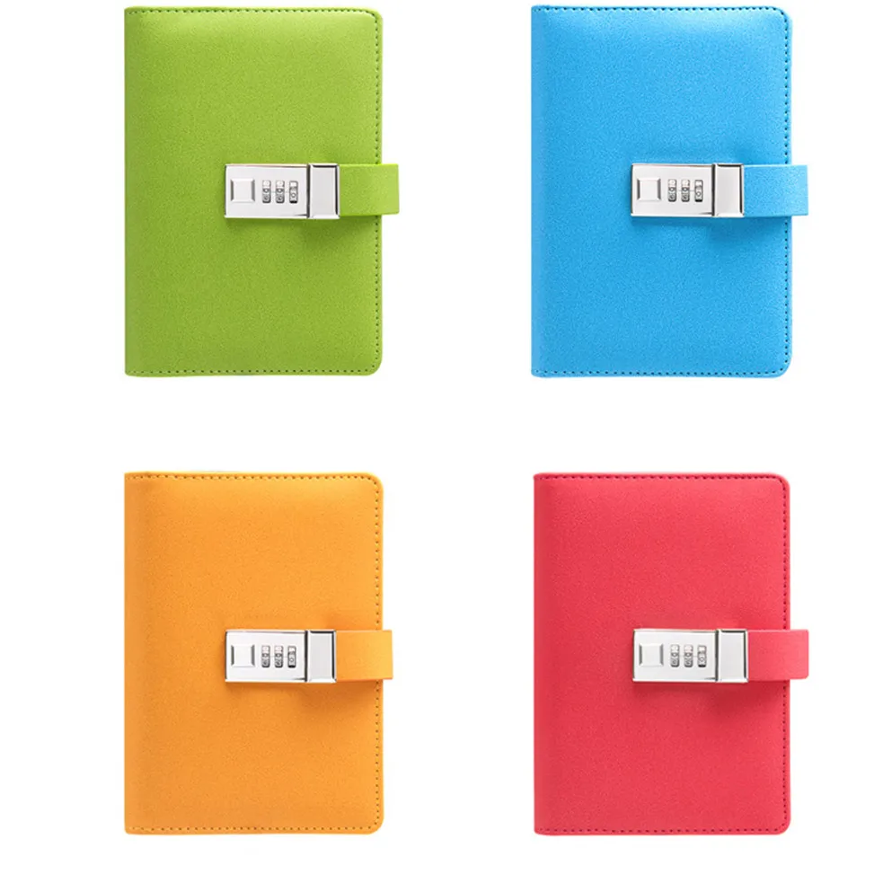 Buy Candy Color Diary With Lock Pu Leather Cute Travel