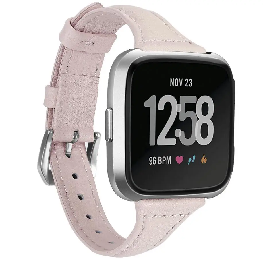 KINGBEIKE 100% Genuine Leather WatchBands For Fitbit Versa Head Layer Cowhide Smart Watch Strap Replace Accessories Product KINGBEIKE 100% Genuine Leather WatchBands For Fitbit Versa Head Layer Cowhide Smart Watch Strap Replace Accessories Product
