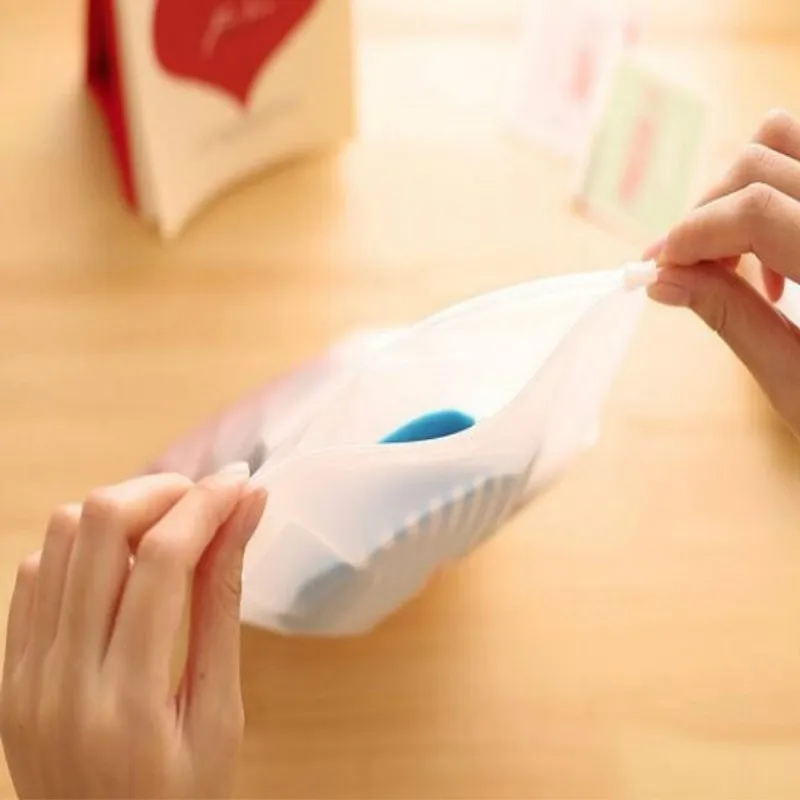 Portable Travel Set Cosmetics Clothes Lingerie Bag Transparent Plastic Storage Bag Self Sealed Zipper