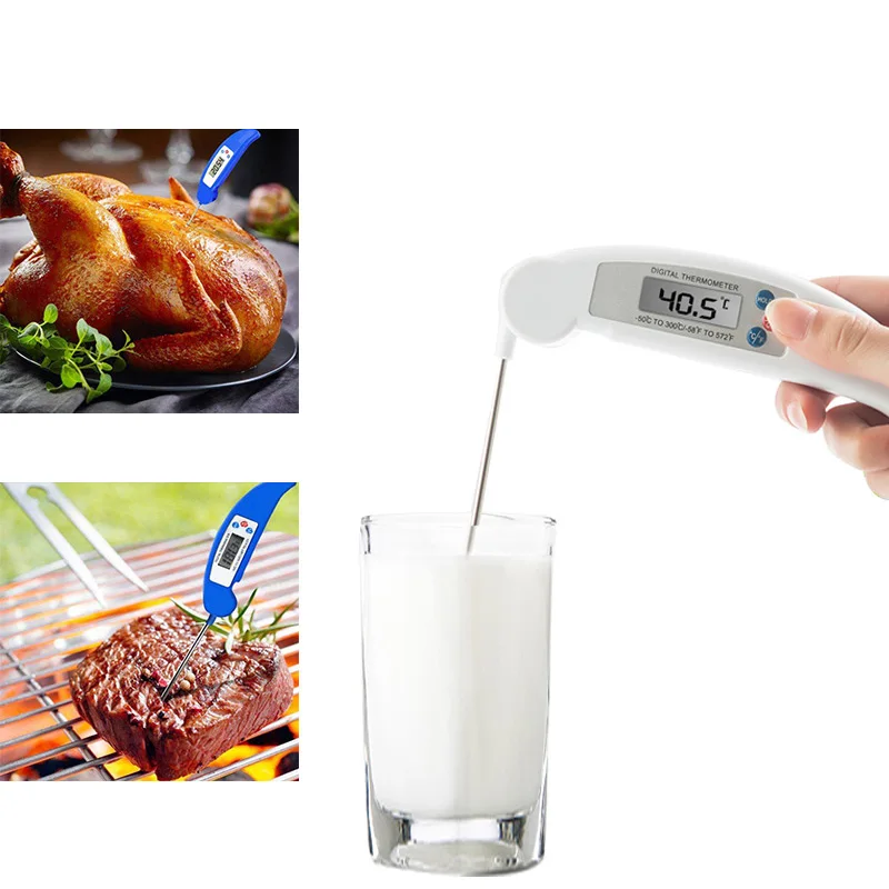 Цифровой Кухонный Термометр-зонд, портативный складной термометр для приготовления пищи, барбекю, мяса, духовки, кухонный термометр, термометр для приготовления пищи, воды, масла, инструменты