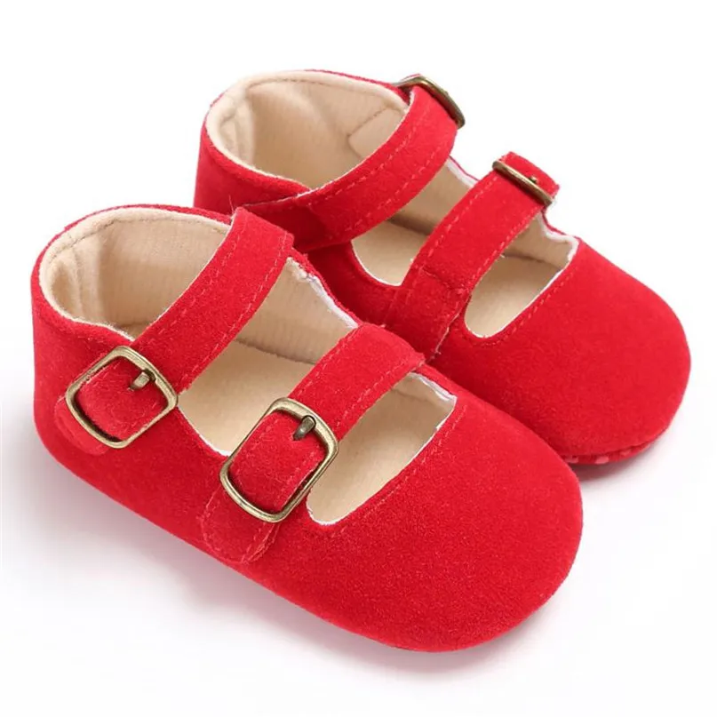 Arloneet/5 цветов; модная обувь для первых шагов; детская обувь; коллекция года; Лидер продаж; милая обувь с мягкой подошвой и пряжкой для новорожденных; кроссовки; ST20 - Цвет: Красный