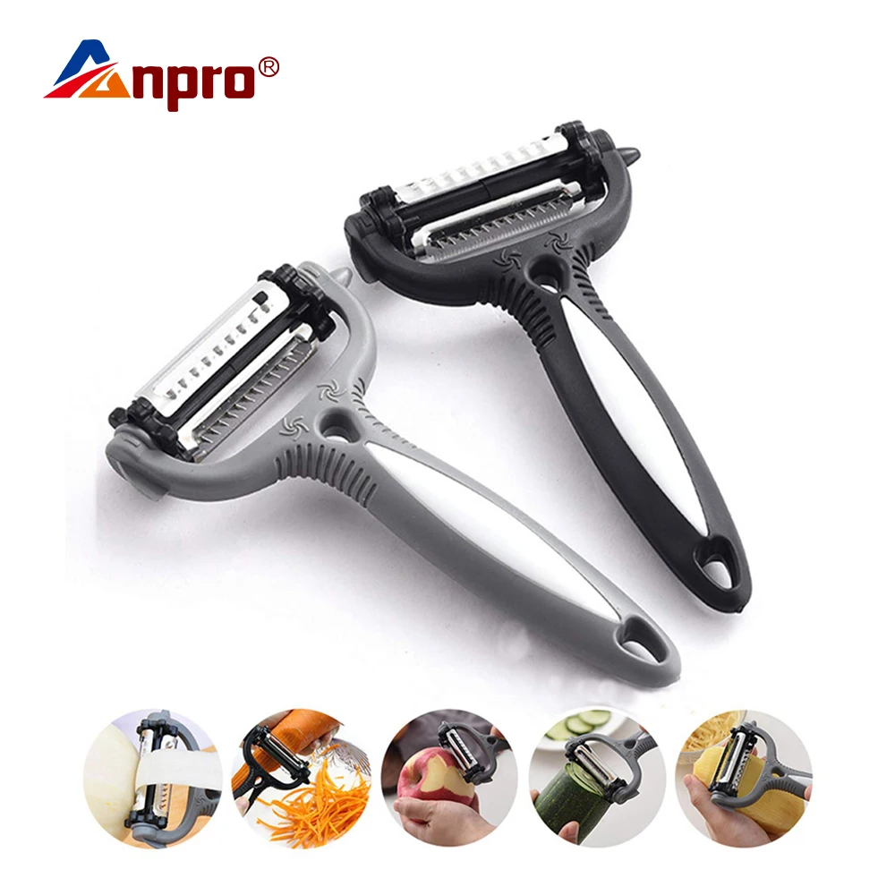 

Anpro Multifunctional 3 in1 Stainless 360 Degree Rotary Kitchen Tool Vegetable Fruit Potato Carrot Peeler Grater Kitchen Tools