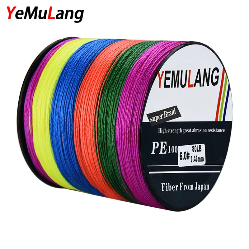YeMuLang المتعددة الشعيرات مضفر خطوط الصيد 4 السواحل 300 متر PE أسلاك خط الحبل الصيد Pesca ل يطير الصيد الملحقات موضوع