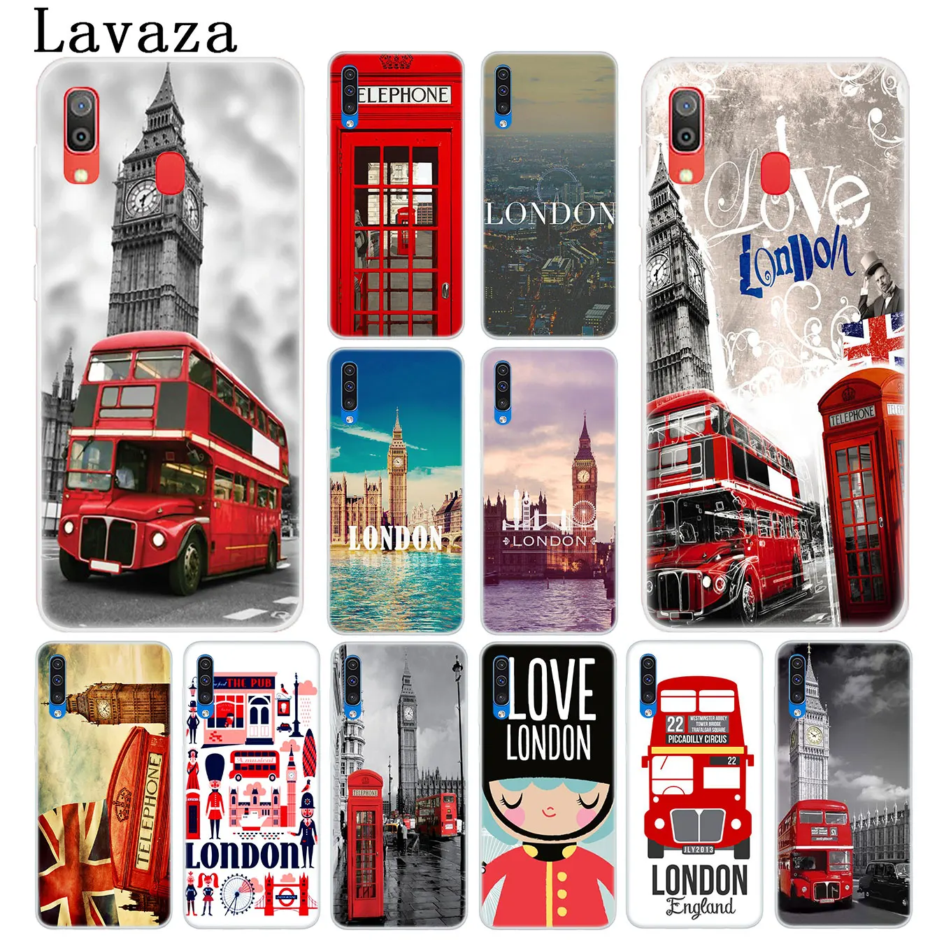 Твердый прозрачный чехол для телефона Lavaza London big ben Bus Samsung Galaxy A10 A20 A30 A40 A50 A60 A70 M40 M30