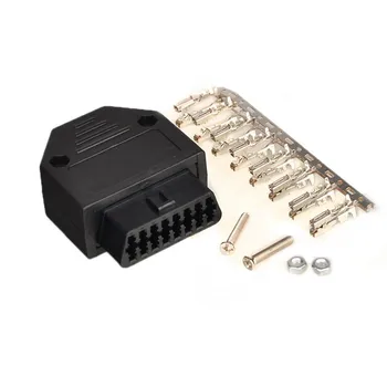 

10pcOBD2 16Pin Female Connector OBDII J1962F Shell Adapter OBD Connector Plug+Shell+Terminal+Screw Diagnostic Tool FREE SHIPPING