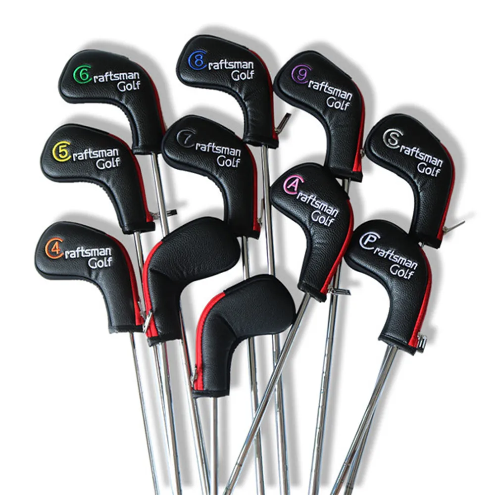 Craftsman Golf 11 шт./компл. (4 5 6 7 8 9 A S P L X) Синтетическая кожа черного цвета с красной