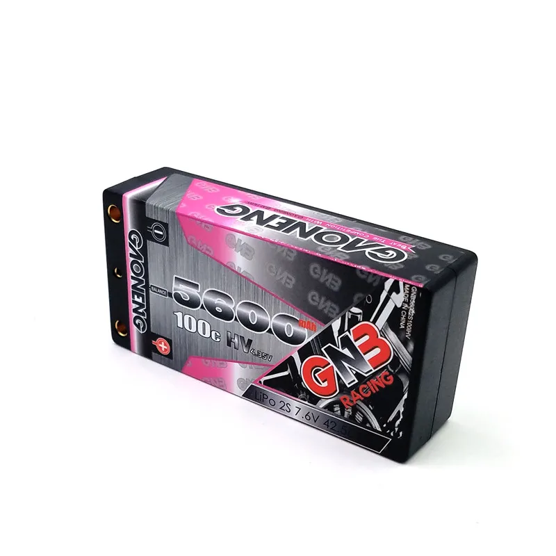 Gaoneng GNB 5600mAh 2S 7.6V 100C/200C Hardcase shorty LiHV Battery pack T Plug for 1:10 1/10 RC Car B5M 22 RB6 22T SCT Race Car Gaoneng GNB 5600mAh 2S 7.6V 100C/200C Hardcase shorty LiHV Battery pack T Plug for 1:10 1/10 RC Car B5M 22 RB6 22T SCT Race Car