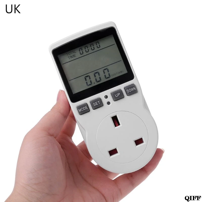 Цифровой измеритель мощности розетка EU/US/UK вилка измеритель энергии тока Напряжение ватт стоимость электроэнергии измерительный монитор Анализатор MAY28
