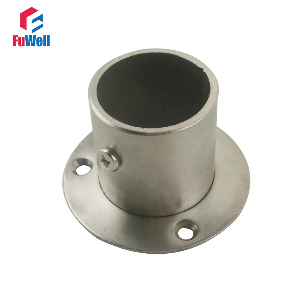 2pcs 25mm Socket Diameter Flange Pipe Bracket 37mm Height Closet Rod