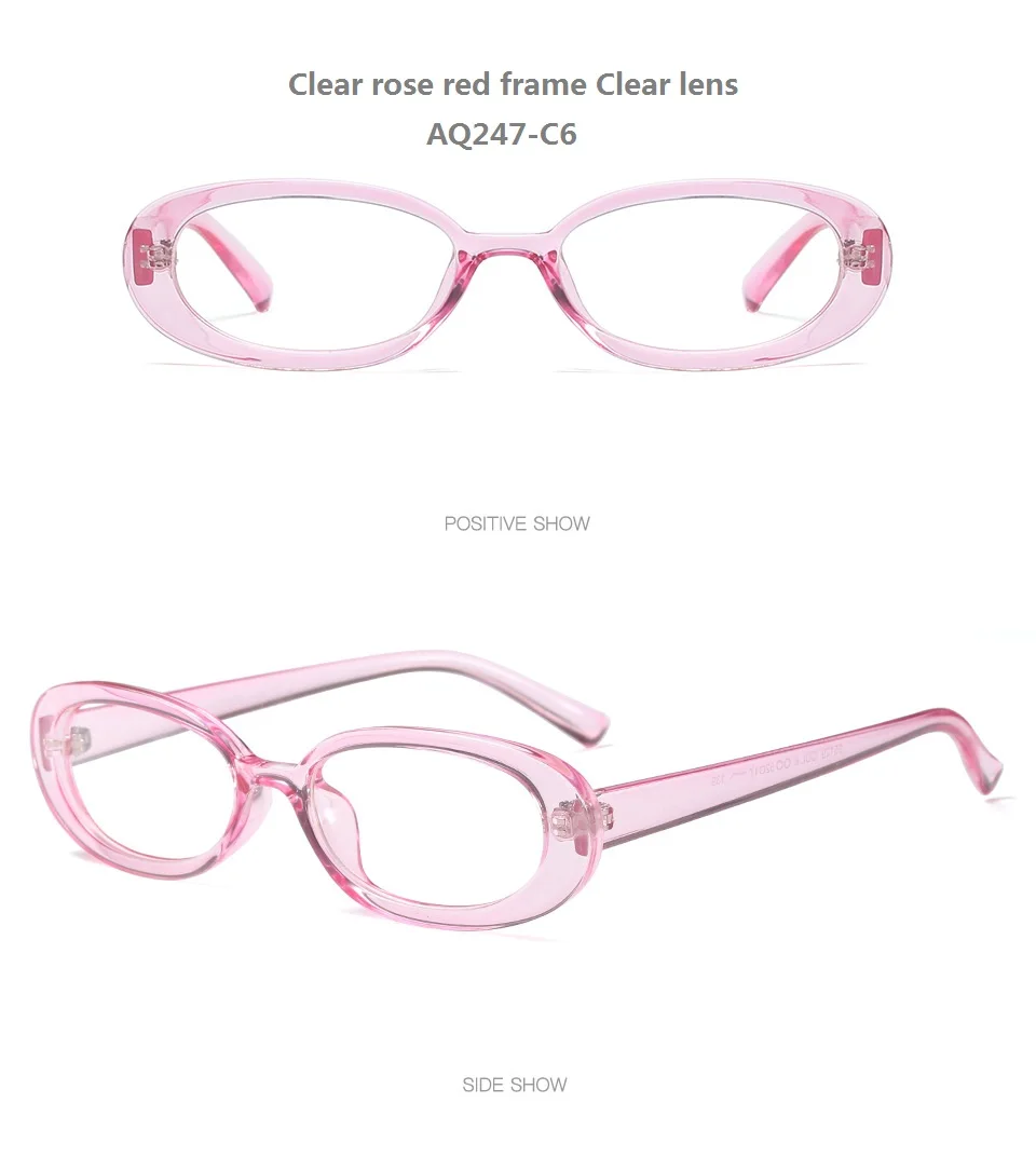 Для женщин Мода Лето Уникальный Цвета Малый овальные очки Личность Сексуальная Уютный оттенки солнцезащитные очки UV400 oculos-де-грау - Цвет линз: AQ247-C6