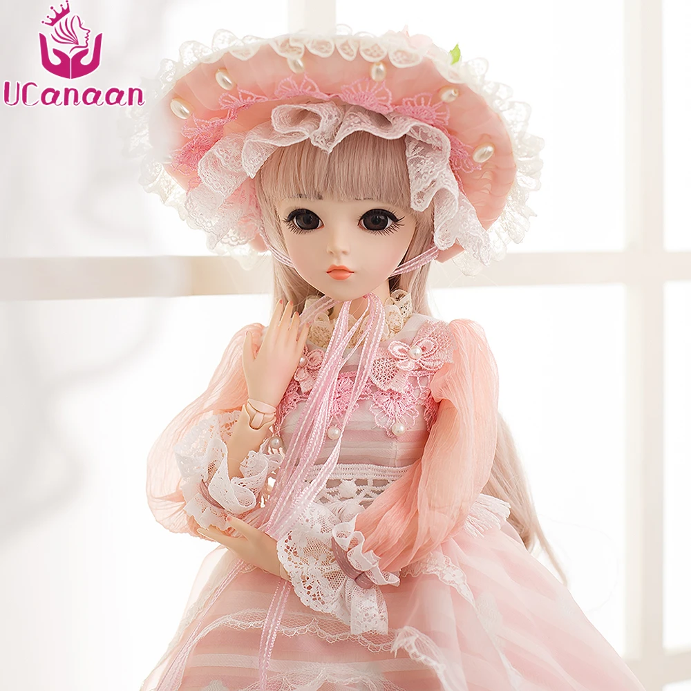 UCanaan/60 см BJD куклы новое поступление SD с наряд элегантное платье парики Shose шляпа