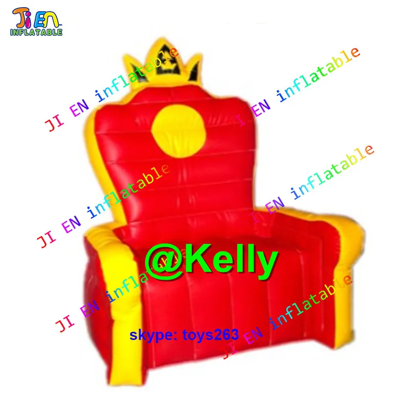 Free Shipping 2m/3m High Inflatable Throne Chair For Birthday Party