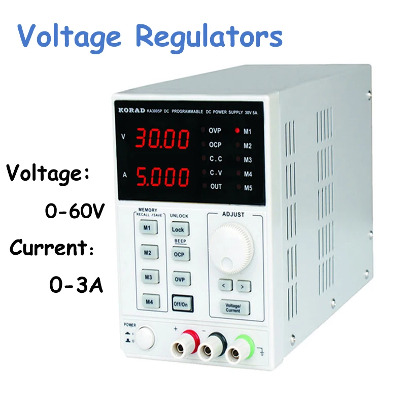 

60V/3A oltage Regulator DC Power Supply Stabilizer Lab Programmable Adjustable Digital Regulated Power Supply KA6003D