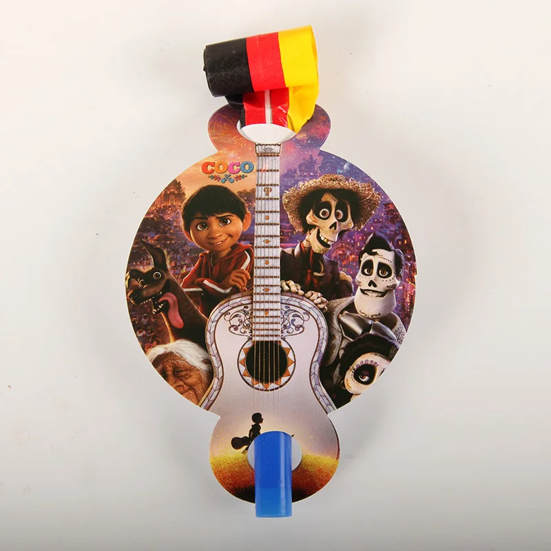 COCO Mexico Death Day Theme Blowouts Kids Birthday Party Noise Maker Supplies Decoration Dia delos Muertos 6pcs