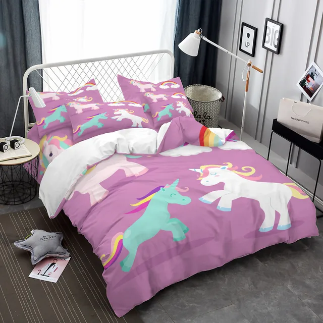 Purple Unicorn Bedding Cover Unilovers