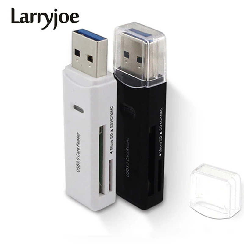 Larryjoe Высокоскоростной USB 3,0 карта памяти Комплект для чтения для SD/MicroSD/TF Транс-флэш-карта USB 3,0 адаптер конвертер инструмент