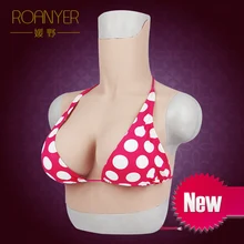 Roanyer transgender crossdresser silicone big fake breast forms C Cup Realistic crossdressing False Boobs Enhancer
