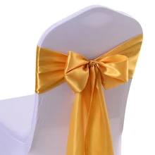 50 шт. бант для крышки стула пояса стула для свадебной вечеринки пояса 16 цветов чехлы на банкетные стулья высокое качество отделки 17*275 см