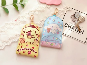 

IVYYE 1PCS Dog Doraemon Anime Plush Card Holder PU Cartoon Credit ID Bags Zipper Coin Bus Card Key Kid Girls Gifts New