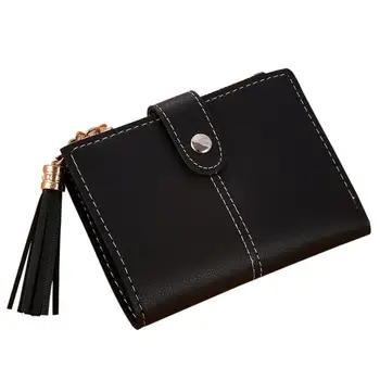 

Transer Modern fashion Women Simple Short Wallet Tassel Coin Purse Card Holders Handbag drop shipping J18 30