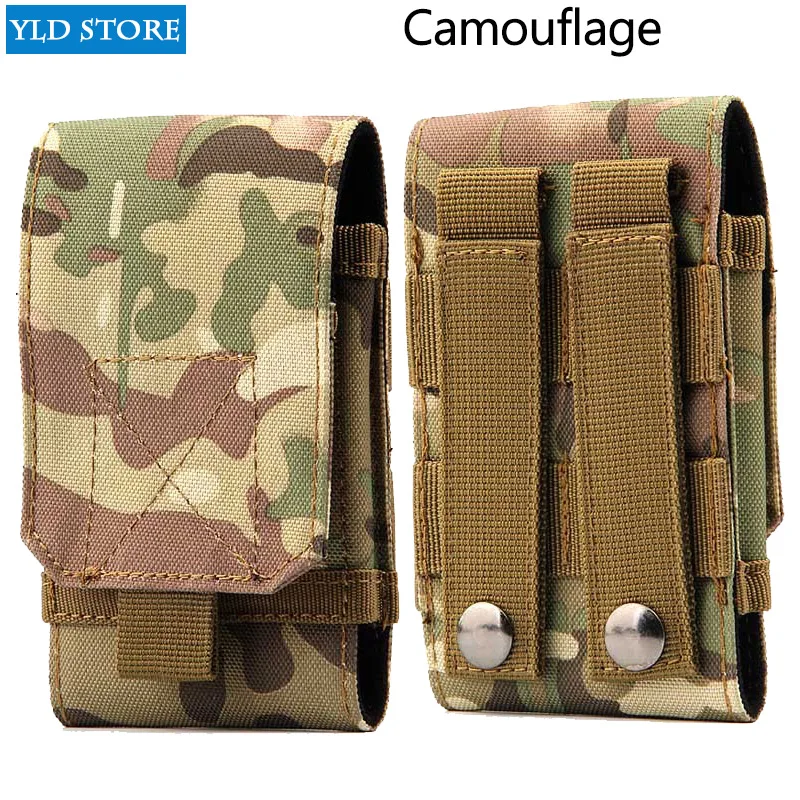 

Mobile phone waist bag Large Size Army Camo Hook Loop Belt Pouch Holster Cover Case for iphone 7 X for xiaomi for huawei