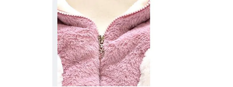 COOTELILI Faux Fur Winter Jacket For Girls Hooded Thick Warm Infant Overcoat Winter Clothes For Girls Children's Parkas (4)