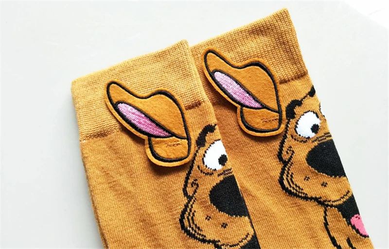 Новые мужские Kawaii Носки с рисунком собаки забавные носки ручной работы с ушками унисекс длинные ворсистые носки с трубкой Новинка Skarpetki подарки для мужчин
