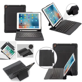 

Russian/Hebrew/Spanish Removable Wireless Bluetooth Keyboard Stand Leather Pencil Holder Funda Skin Case For Apple iPad Pro 10.5