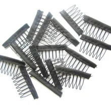 30 шт. черный цвет провода парик клипы с 7 зубов волосы парик расчески кнопки cap Парики Аксессуары для укладки инструменты