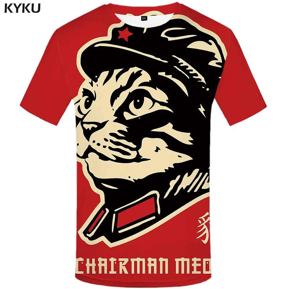 

Funny T shirts Leopard T shirt Men Animal Shirt Print Red Anime Clothes Art Tshirt Printed Cartoon T-shirts 3d Short Sleeve