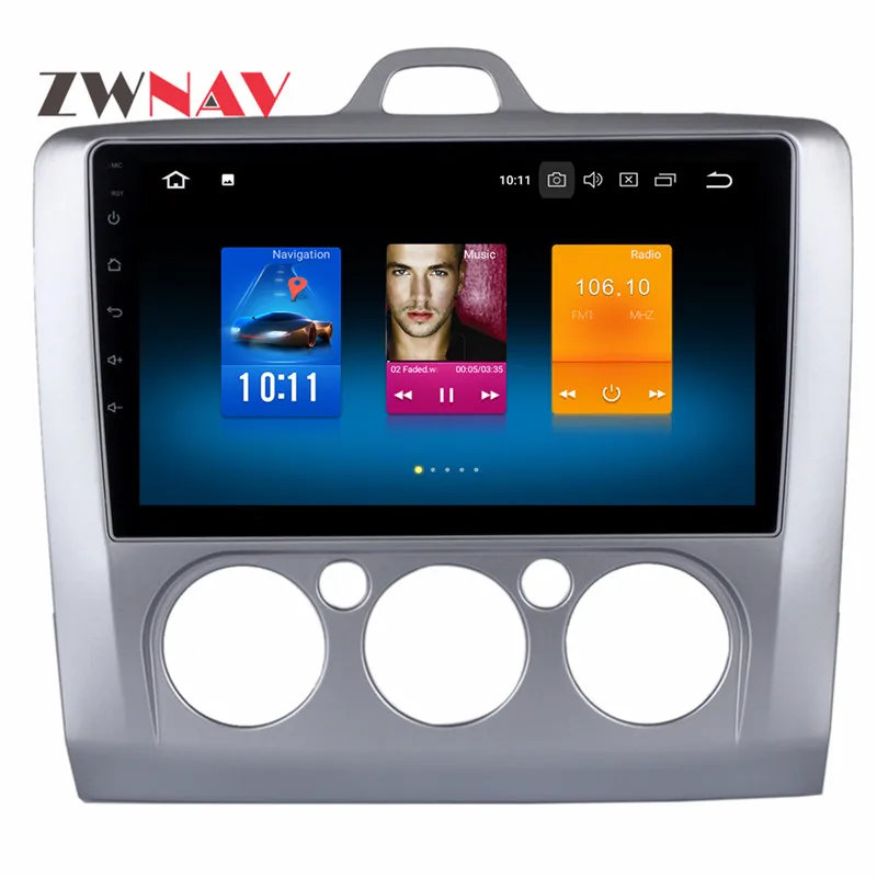 Clearance 2 din Android 8.0 car dvd radio video player 4G+32G 9 inch for Ford Focus 2004 - 2011 wifi BT navigation Quad Core map 2G FM RDS 8