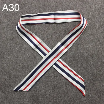 

Fashion Silk Scarf Woman Headband Women Hand scarf Bags Handle Decoration Bow Tie Ribbon