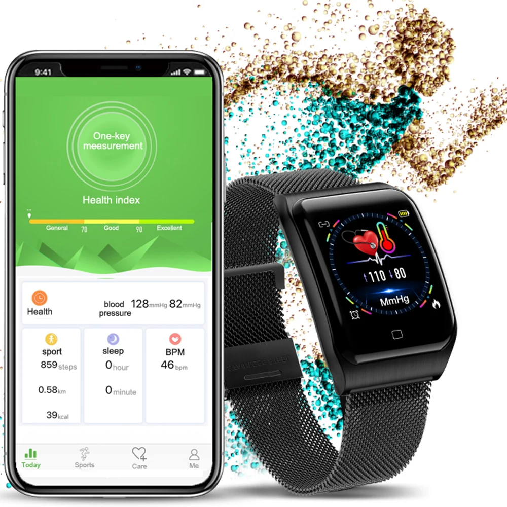 

Timethinker F9 Smart Watch Montre Relogio Men Smartwatch Blood Pressure Heart Rate Monitor Fitness Tracker Smart Clock IP68