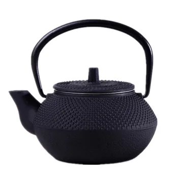 

2019 Cast Iron Tea Pot Uncoated Japanese Kung Fu Tea Set Retro Small Particles Kettle Pot With Filter Hot Sale